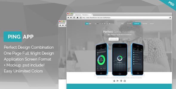 Ping App - One Page App Landing Page