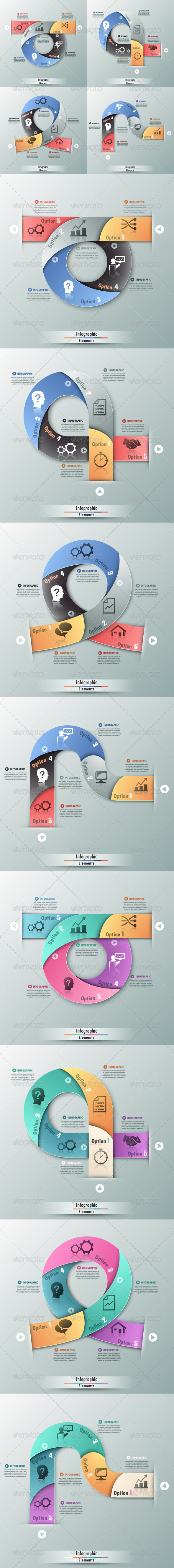 GraphicRiver Set Of 4 Infographic Banners In 2 Colors 7687387 GraphicRiver Set Of 4 Infographic Banners In 2 Colors 7687387