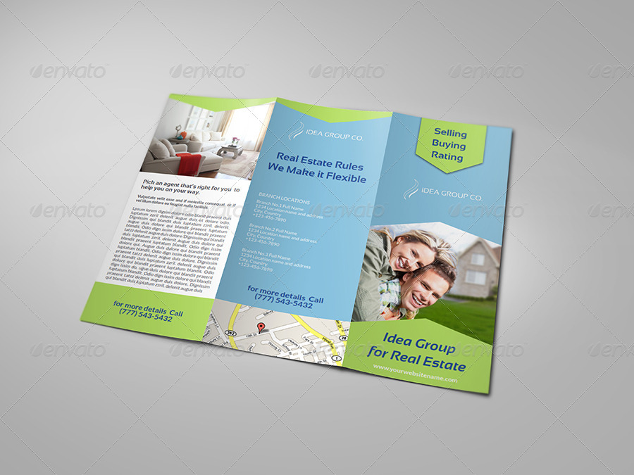 Real Estate Tri Fold Brochure Template By Owpictures Graphicriver Real Estate Tri Fold Brochure Template
