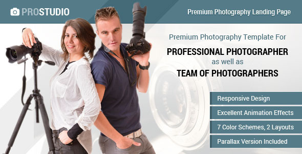 Professional Photography Responsive Landing Page