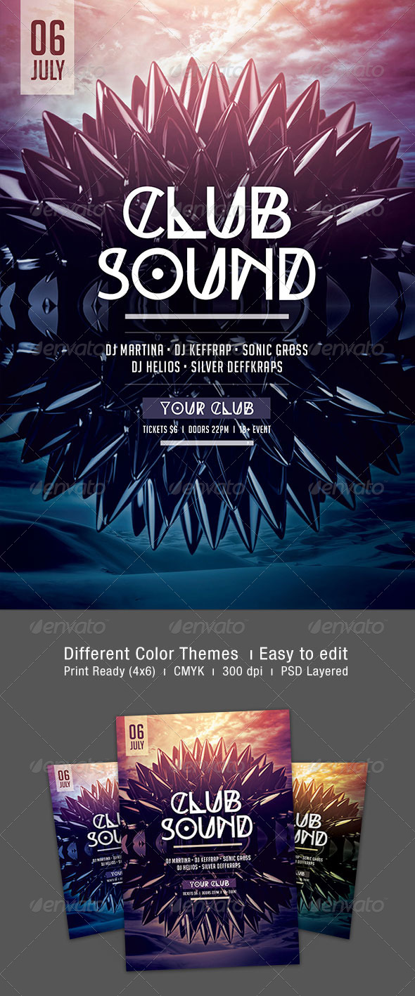 Club Sound Flyer - Clubs & Parties Events