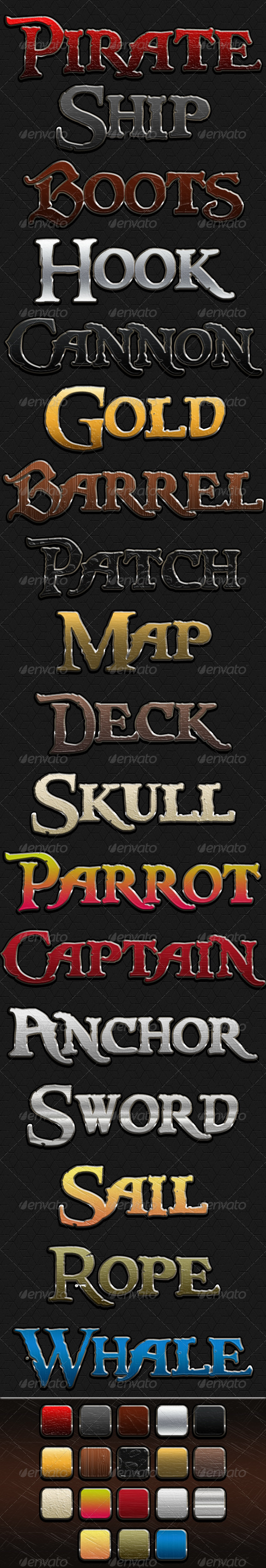Pirate Style - Text Effects Actions