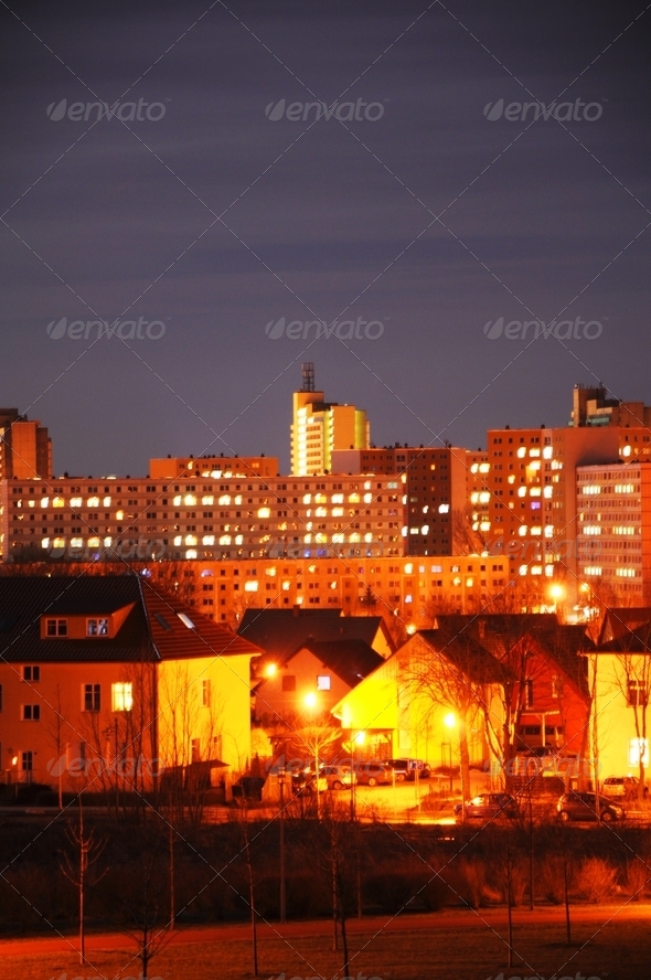 city and sky at night