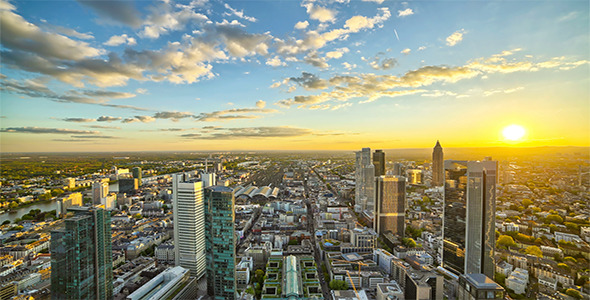 Sunset Above Modern Skyline Sunset Above Modern Skyline