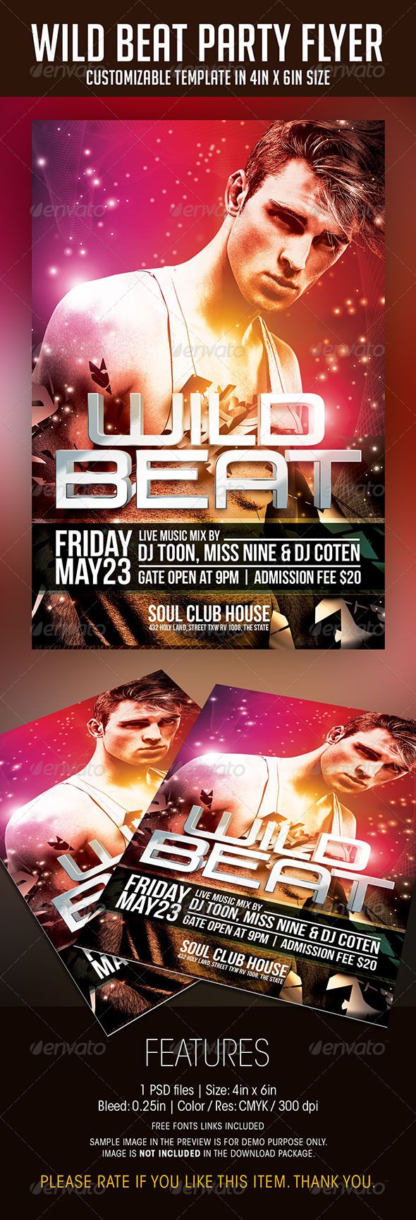 Wild Beat Party Flyer Wild Beat Party Flyer