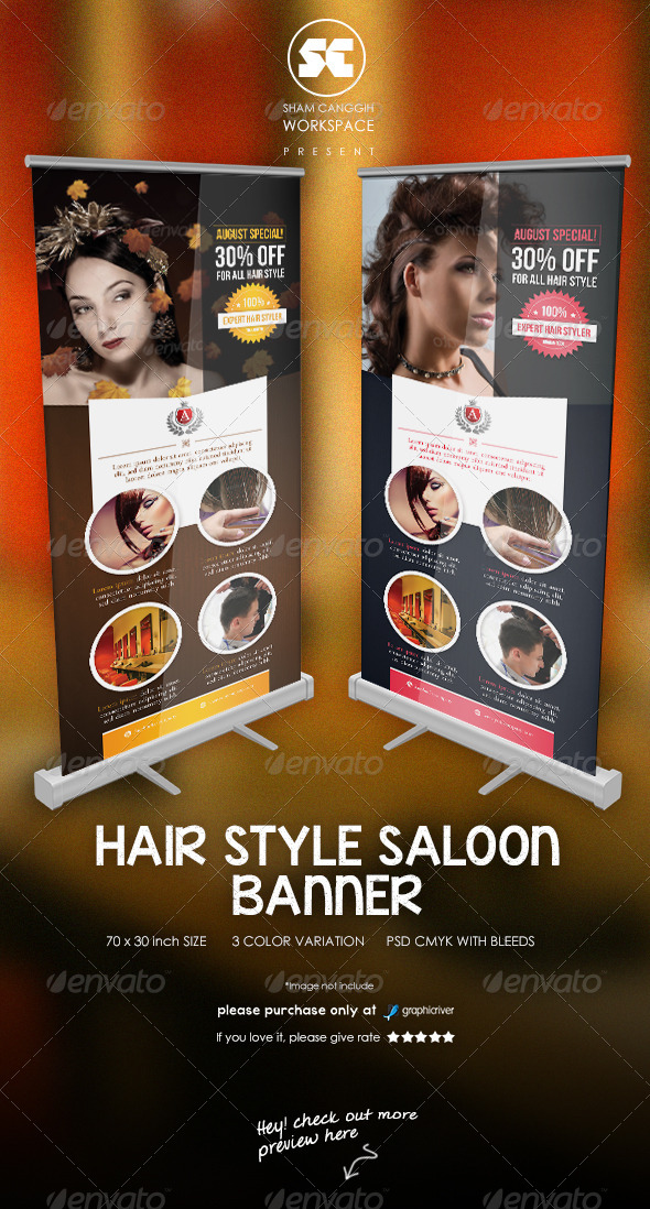 Hair Style Saloon Banner Hair Style Saloon Banner