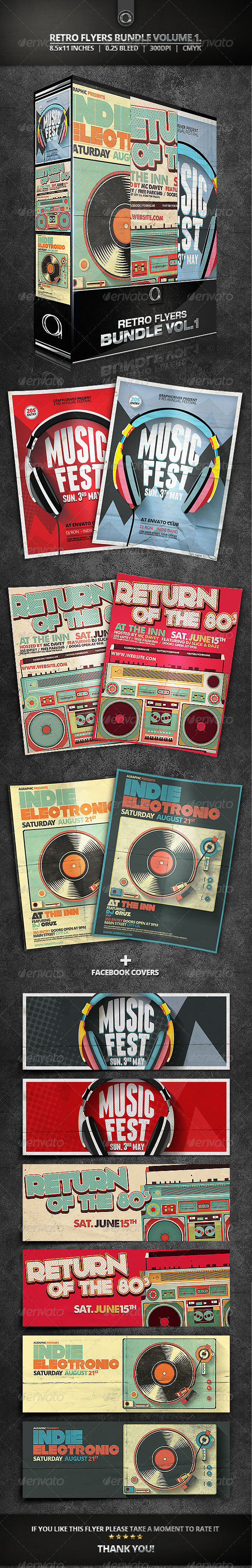 Retro Flyers Bundle Vol. 1