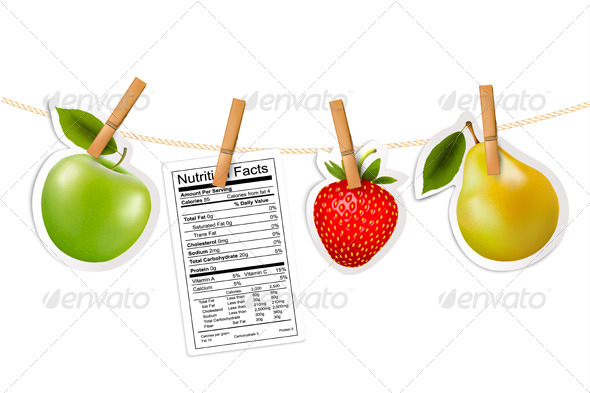 Fruit Stickers and a Nutrition Label