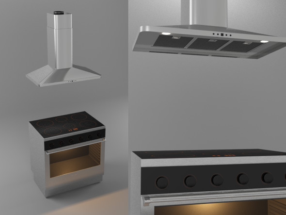 Stove and Kitchen Hood Stove and Kitchen Hood