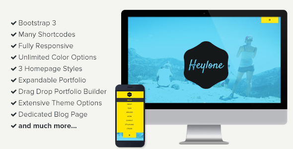 Heylone - One Page Parallax WordPress Theme