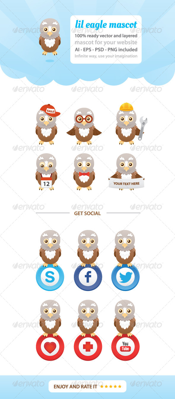 Lil Eagle Mascot - Animals Characters