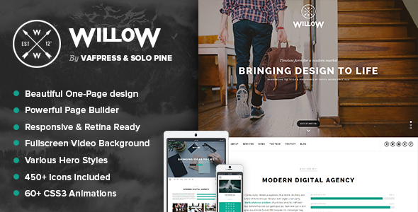 Willow - A One Page Multi-Purpose Theme