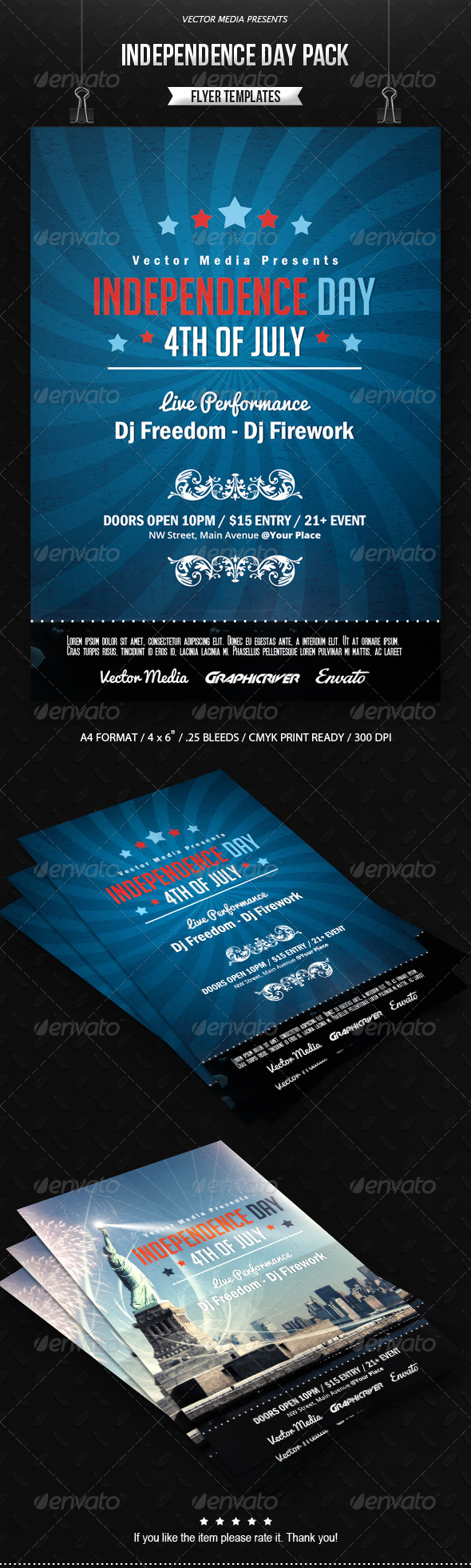 Independence Day Flyers Pack Independence Day Flyers Pack