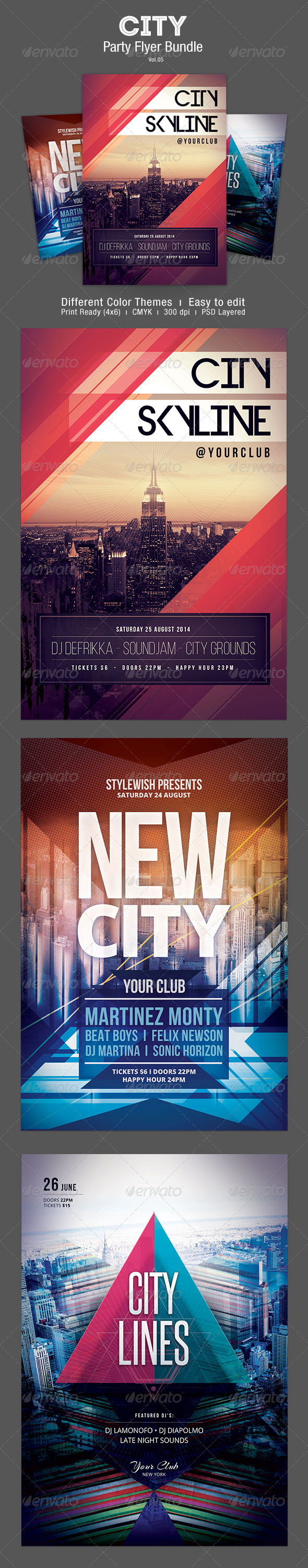 City Party Flyer Bundle Vol.5 - Clubs & Parties Events