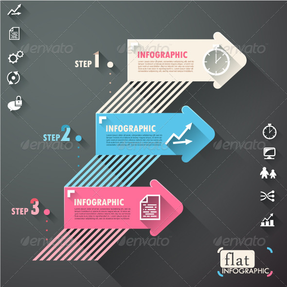 GraphicRiver Flat Infographic Options Template With Arrows 7731597 GraphicRiver Flat Infographic Options Template With Arrows 7731597