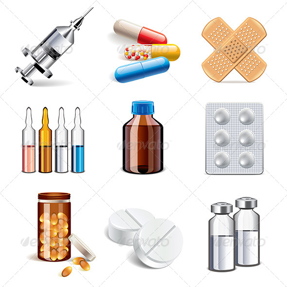 Medical Drugs Icons Medical Drugs Icons
