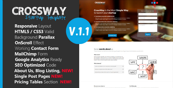 Crossway - Startup Landing Page Template - Landing Pages Marketing