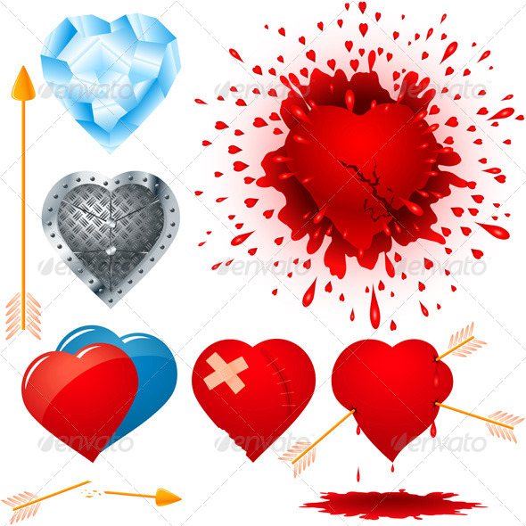 Set of various Hearts Set of various Hearts