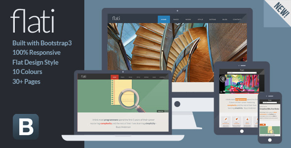 Flati - Responsive Flat Design Bootstrap Template