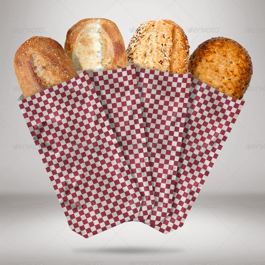 Download Paper Bag For Bread Mockup by garhernan | GraphicRiver