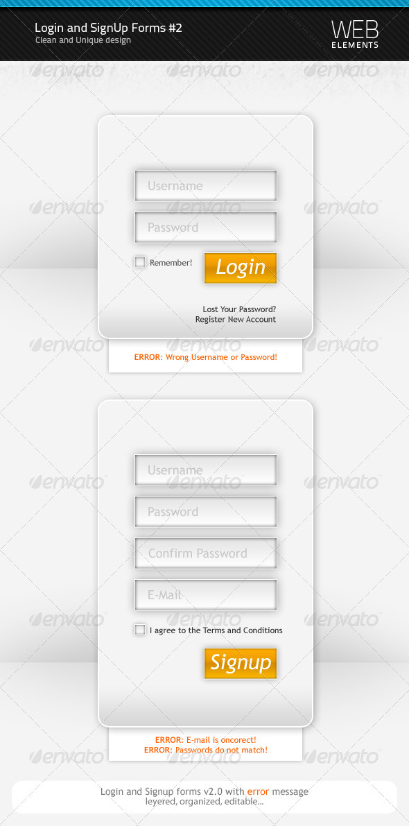 Login and Signup forms v2.0 Login and Signup forms v2.0
