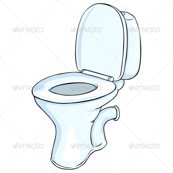 Vector Cartoon Toilet Pan Vector Cartoon Toilet Pan