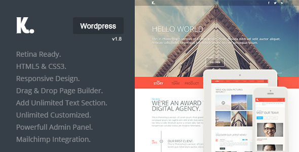 K. Responsive Wordpress One Page