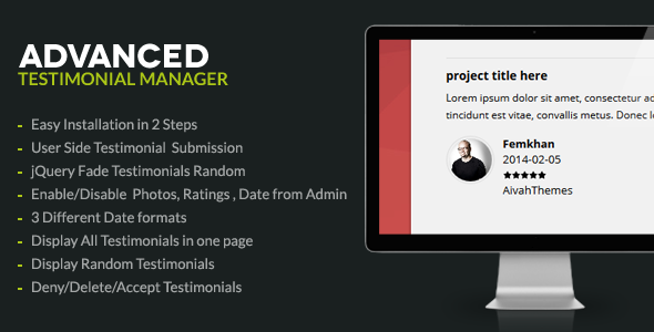 Advanced Testimonials Manager System Advanced Testimonials Manager System