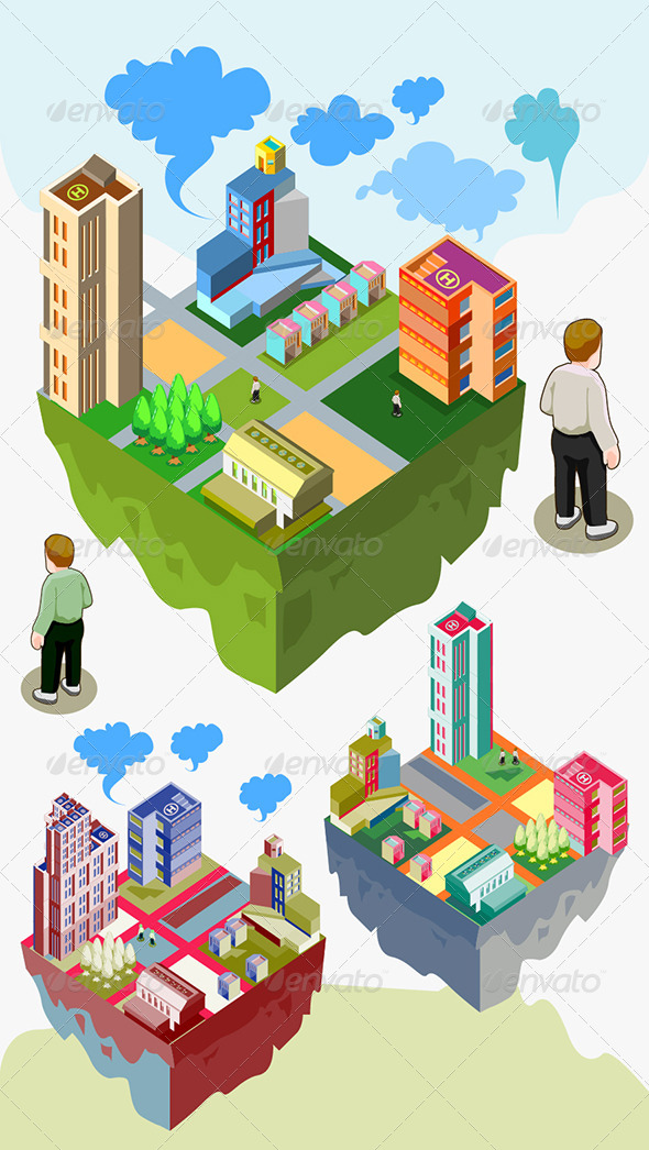 Isometric City Set Isometric City Set