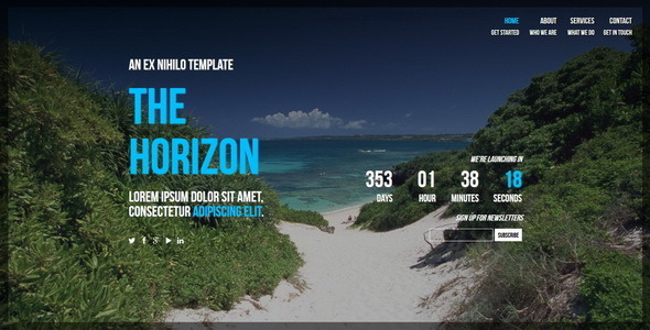 The Horizon || Responsive Coming Soon Page