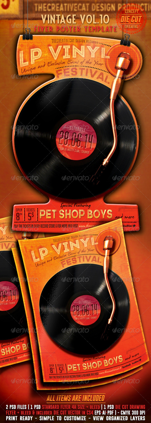Vintage Flyer Poster Vol 10 & Die Cut Drawing Vintage Flyer Poster Vol 10 & Die Cut Drawing