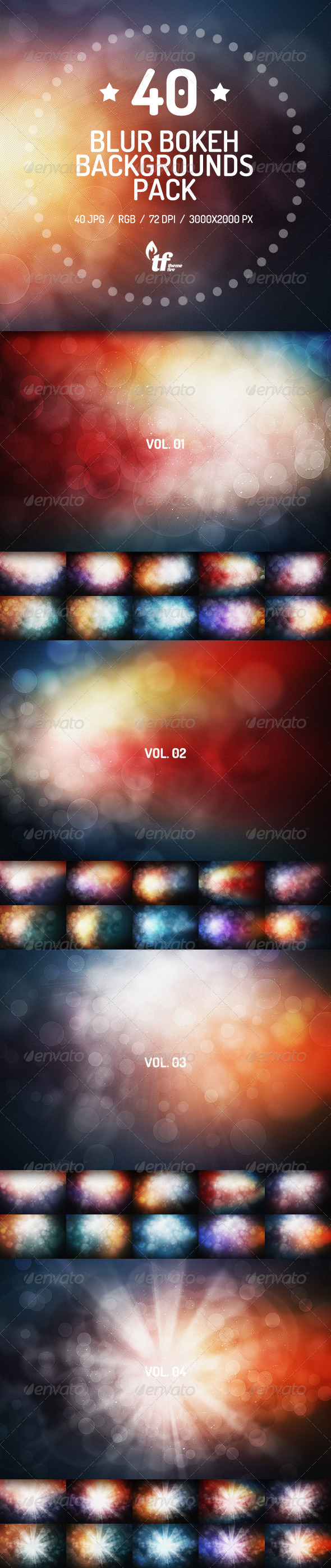 40 Color Blurred Bokeh Backgrounds Pack 40 Color Blurred Bokeh Backgrounds Pack