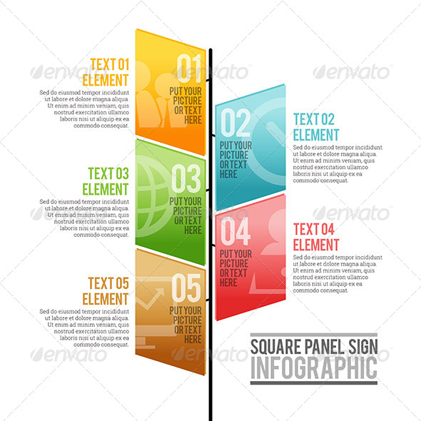 GraphicRiver Square Panel Sign Infographic 7767659 GraphicRiver Square Panel Sign Infographic 7767659