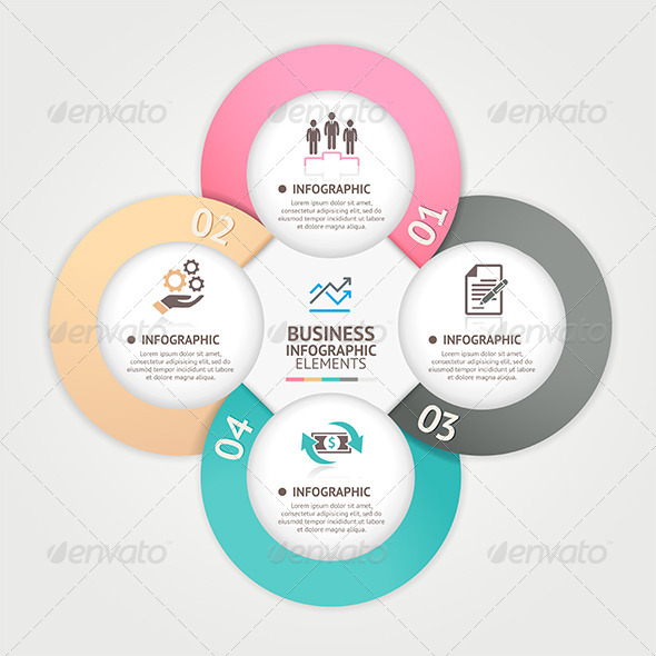 Modern Business Circle Infographic Template.