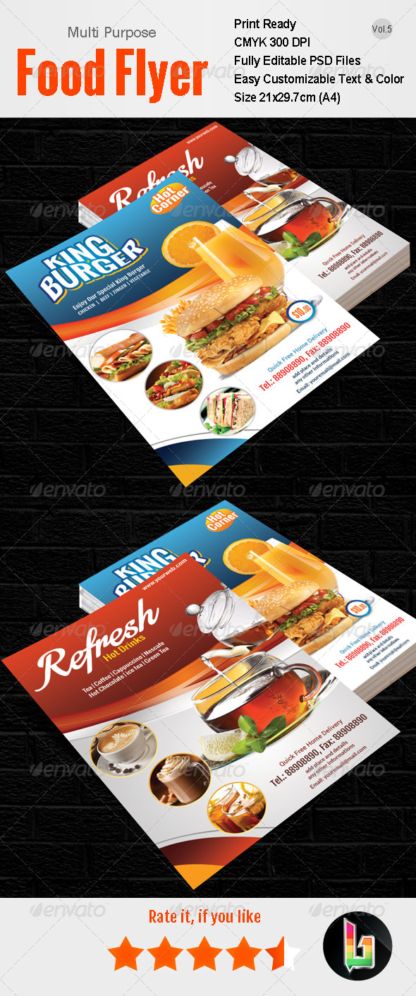 Multi Purpose Food Flyer - Vol5