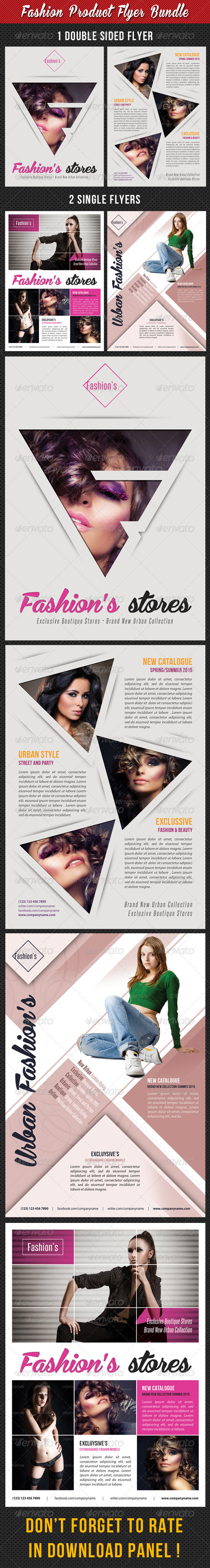 3 in 1 Fashion Product Flyer Bundle 20 3 in 1 Fashion Product Flyer Bundle 20