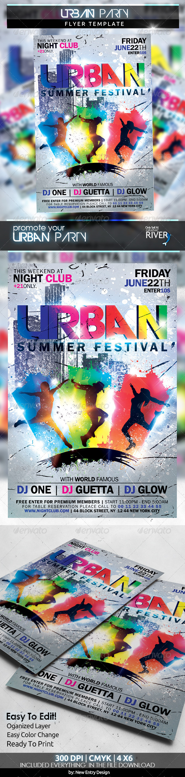 Urban Summer Festival Flyer Template