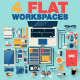 4 Creative Office Workspace 4 Creative Office Workspace - GraphicRiver Item for Sale