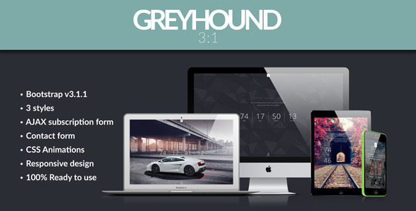 Greyhound - 3 in 1 Parallax Coming Soon Template