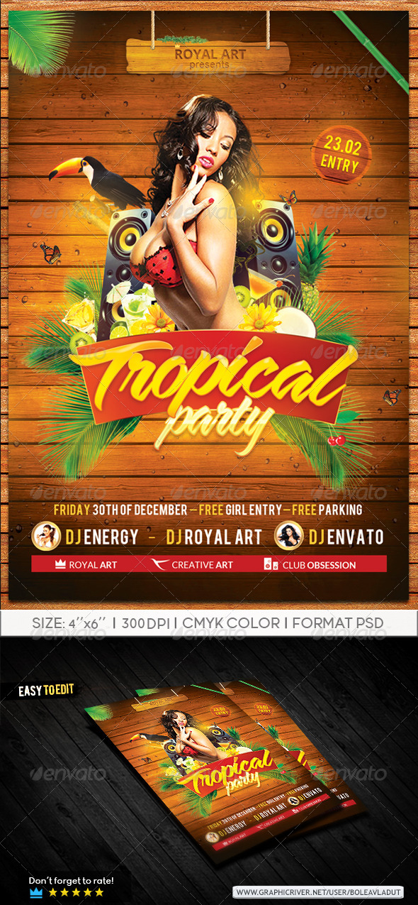 Tropical Flyer - Events Flyers