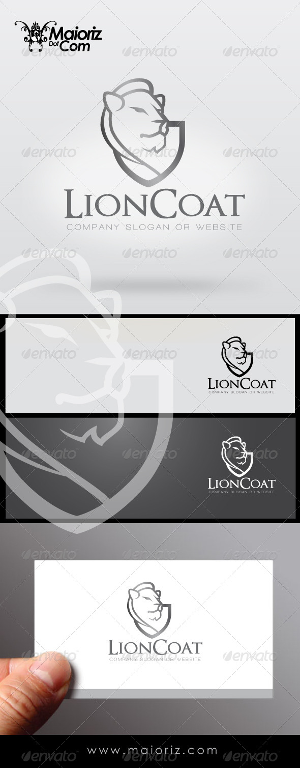 Lion Coat Logo Template