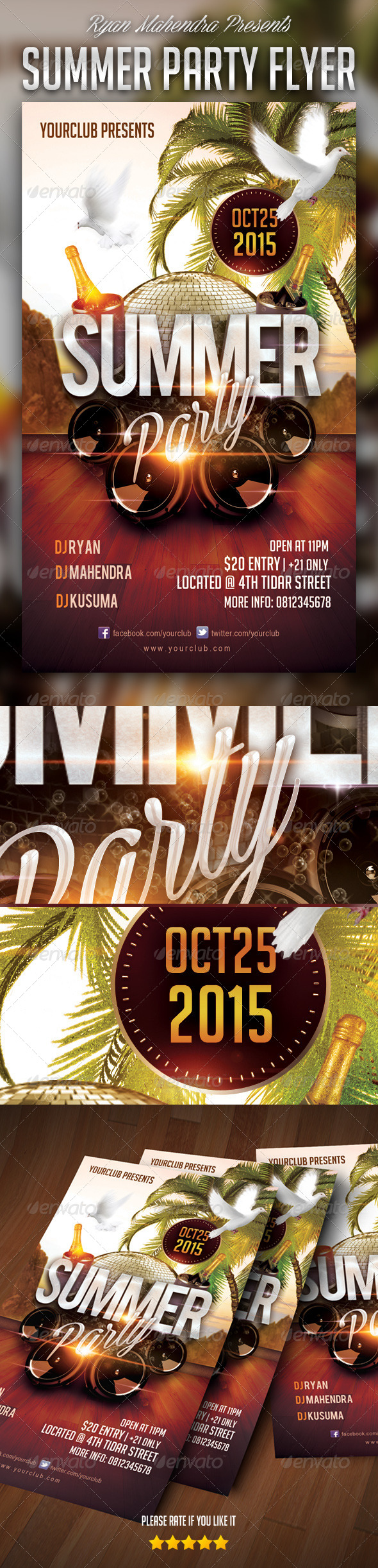 Summer Party Flyer - Clubs & Parties Events