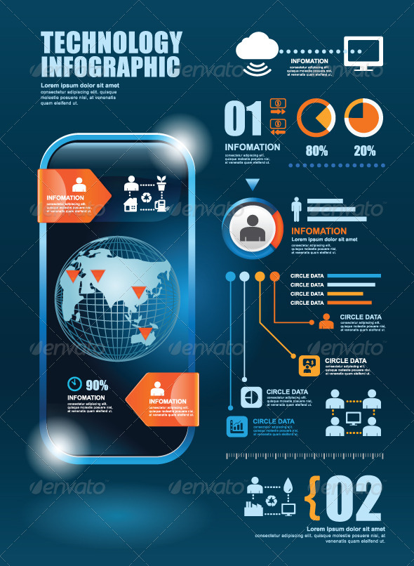 Infographic Technology Elements Design Template