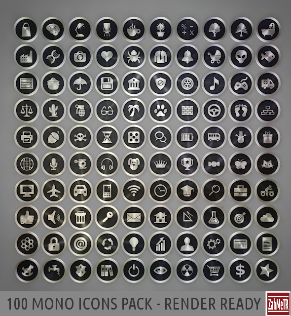 100 Mono Icons Mixed Pack 100 Mono Icons Mixed Pack