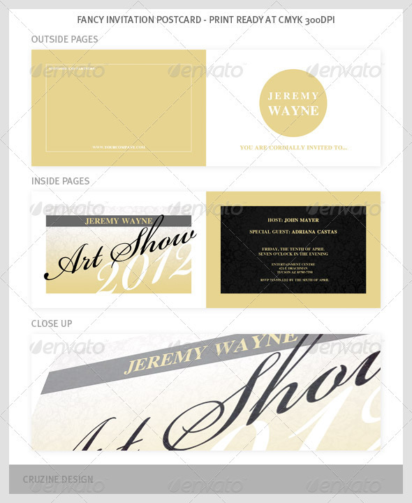 Fancy Invitation Postcard - Invitations Cards & Invites