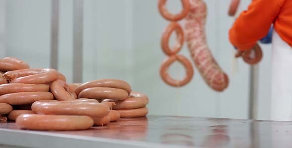 Tying And Hanging Sausages For Smoking Tying And Hanging Sausages For Smoking