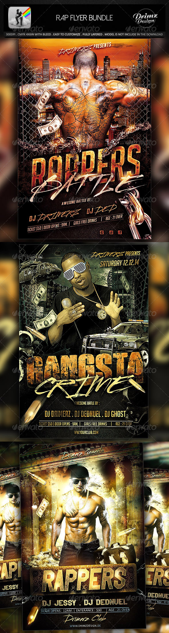 Rap Flyer Bundle Rap Flyer Bundle