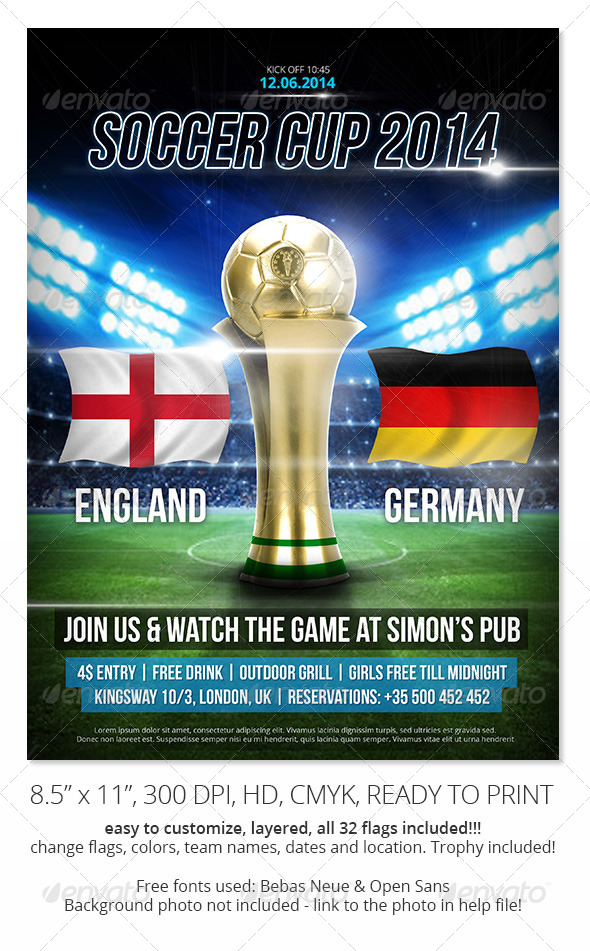 2014 Soccer Cup Poster 2014 Soccer Cup Poster