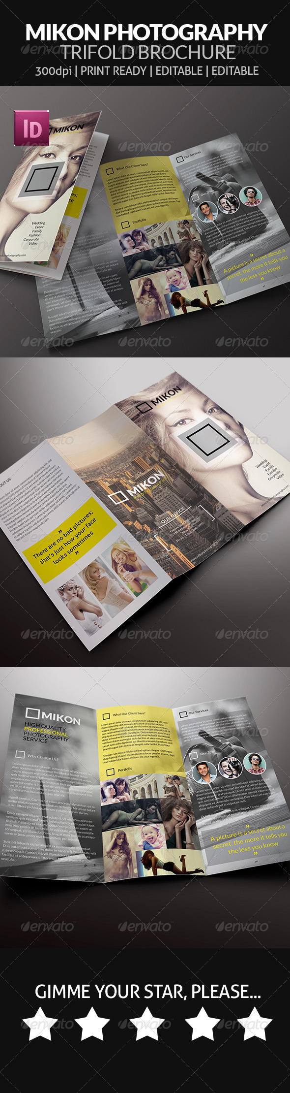 Mikon Photography Trifold Brochure Mikon Photography Trifold Brochure