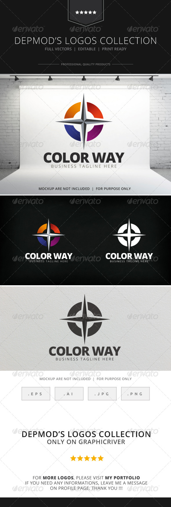 Color Way Logo - Abstract Logo Templates